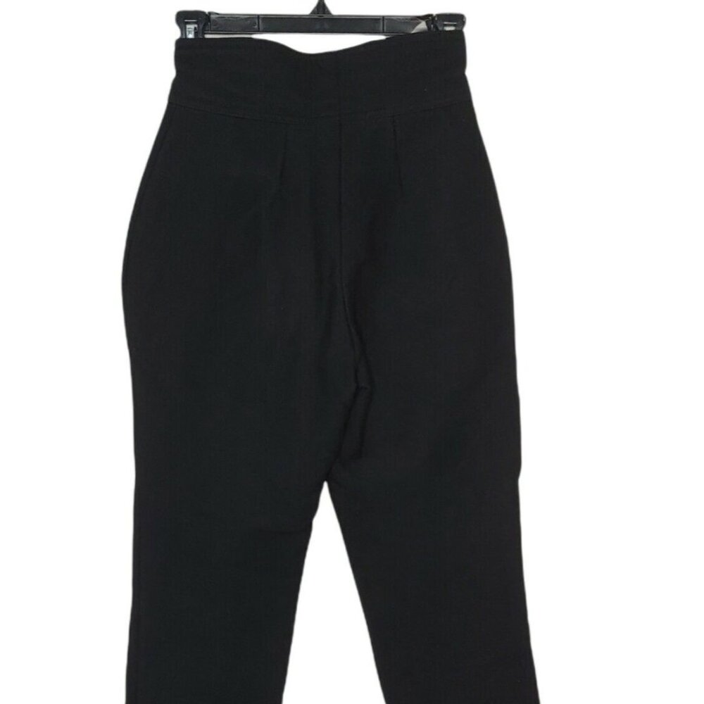 Vintage Schoeller Skifans Ski Snow Pants Woman 6 Stirrup Black Wool Blend Winter - Picture 2 of 12